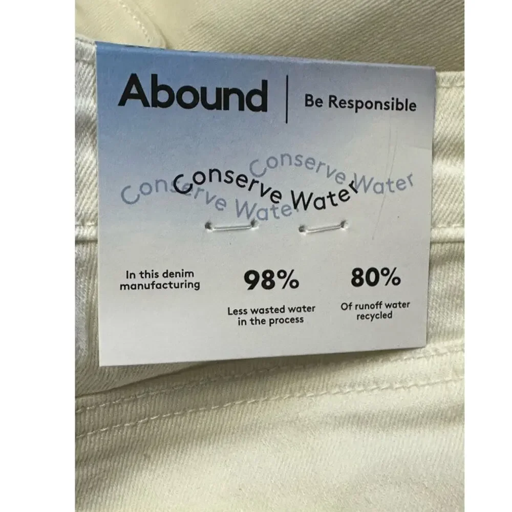 Abound Women's White Skinny Mid Rise Jeans Stretch Denim 26 NWT